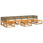 vidaXL Ensemble de canapés de jardin 8 pièces avec coussins en bois d'acacia et rotin