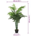 vidaXL Palmier artificiel 28 feuilles 120 cm vert