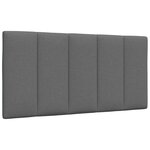 vidaXL Cadre de lit sans matelas Hanko gris foncé 100x200 cm tissu