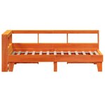 vidaXL Lit bibliothèque sans matelas cire marron 75x190 cm pin massif