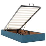 vidaXL Cadre de lit ottoman sans matelas bleu foncé 80x200 cm velours