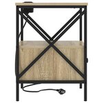 vidaXL Cabinet de chevet avec tiroir Chêne sonoma 41.5 x 40.5 x 55 cm
