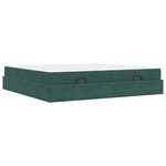 vidaXL Cadre de lit Vert foncé 200 x 200 cm Velours
