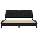 vidaXL Cadre de lit sans matelas noir 180x200 cm tissu