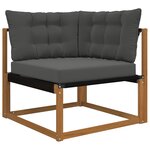 vidaXL Coussin de canapé d'extérieur 3 Pièces Anthracite Polyester