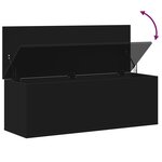 vidaXL Boîte de rangement noir 102x35x35 cm bois d'ingénierie