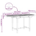 vidaXL Ensemble de salle à manger pour jardin 7 Pièces Marron