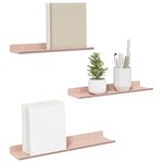 vidaXL Étagère flottante 3 Pièces Rose 40 x 9 x 2 5 cm Acier