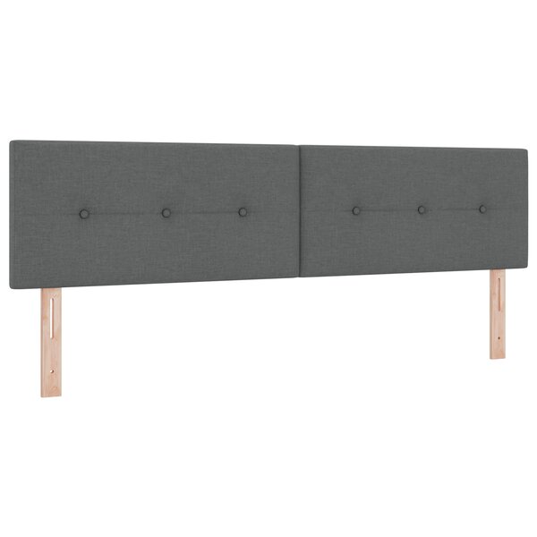 Tête de lit capitonnée gris foncé 180 cm en tissu