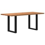 vidaXL Table à manger marron clair bois de chêne massif rectangulaire
