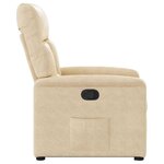 vidaXL Fauteuil inclinable crème tissu microfibre