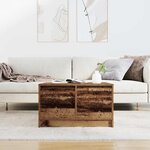 vidaXL Table basse avec tiroirs vieux bois 70 5x70x40 cm