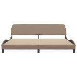 vidaXL Cadre de lit Dover cappuccino 200x200 cm similicuir