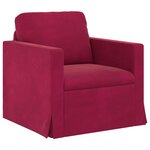 vidaXL Canapé Bordeaux 78 x 78 x 80 cm Velours