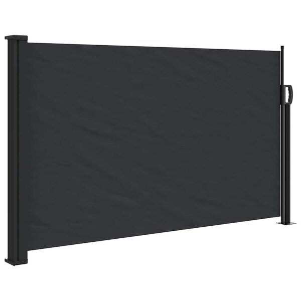vidaXL Auvent latéral rétractable noir 120x500 cm
