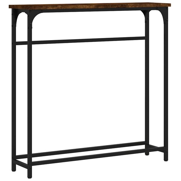 vidaXL Table console chêne fumé 75x19 5x75 cm bois d'ingénierie