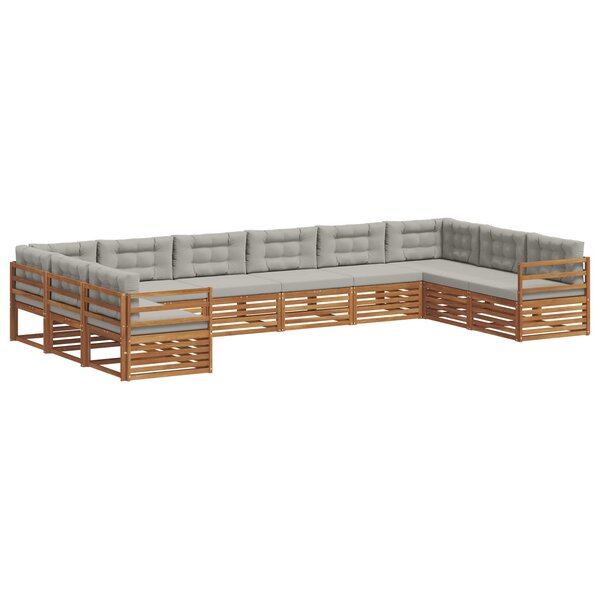 vidaXL Ensembles de canapés avec coussin 5 Pièces Gris Naturel et Clair