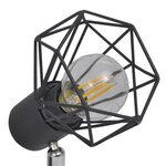 vidaXL Projecteur style industriel noir avec 4 ampoules à filament LED
