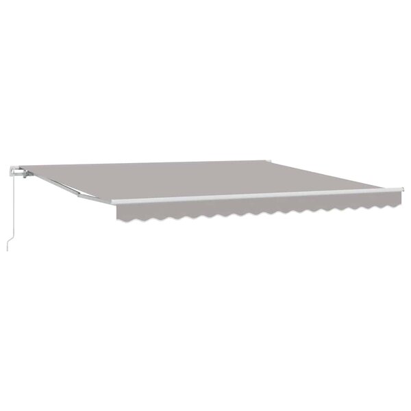 vidaXL Auvent Rétractable Gris clair 400 × 350 cm Tissu  Métal