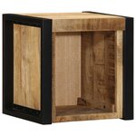 vidaXL Table de chevet 40x35x40 cm bois massif de manguier brut