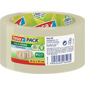 Ruban adhésif emballage Eco & Strong 50 mm x 66 m transparent x 6 TESA