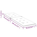 vidaXL Coussin de chaise de terrasse rouge bordeaux (75+105)x50x4 cm