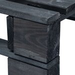 vidaXL Pouf palette de jardin noir bois de pin imprégné