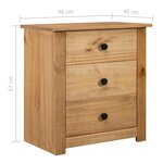vidaXL Table de chevet 46x40x57 cm Pin Gamme Panama