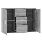 vidaXL Buffet Sonoma gris 91x29 5x65 cm Bois d'ingénierie