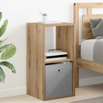 vidaXL Table de chevet 2 Pièces Chêne artisanal 35 x 32 x 68 5 cm