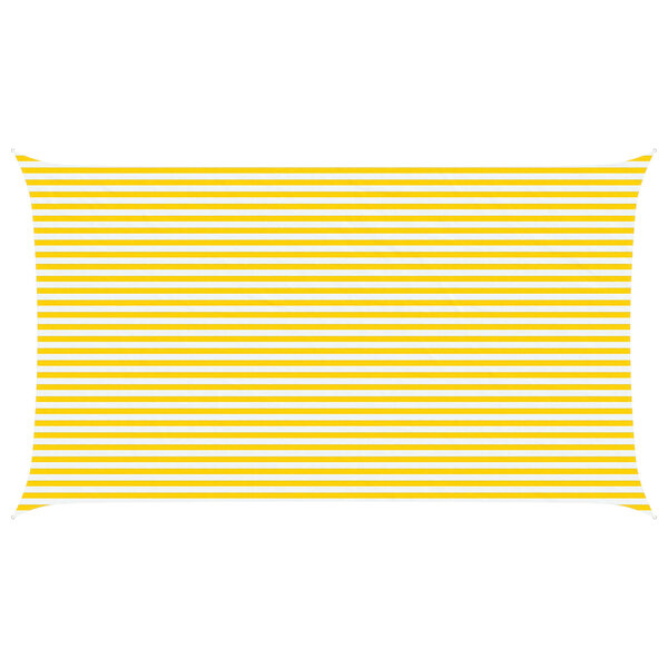 vidaXL Voile d'ombre Jaune et blanc 4 x 7 m 100   polyester Oxford