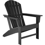 Tectake chaise de jardin - noir/noir