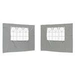 vidaXL Mur de tente de fête 2 pièces 300 x 195 cm Gris clair