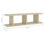 vidaXL Étagères murales 2 Pièces Chêne sonoma 75x18x20 cm bois ingénierie