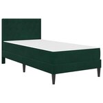 vidaXL Cadre de lit avec matelas Vert foncé 80 x 200 cm Velours