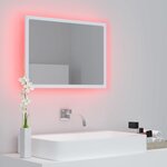vidaXL Miroir à LED de salle de bain Blanc 60x8 5x37 cm Acrylique
