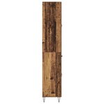 vidaXL Haut Armoire 2 Pièces Bois ancien Bois d'ingénierie et verre