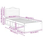 vidaXL Cadre de lit Bois ancien 100 x 200 cm Pin massif