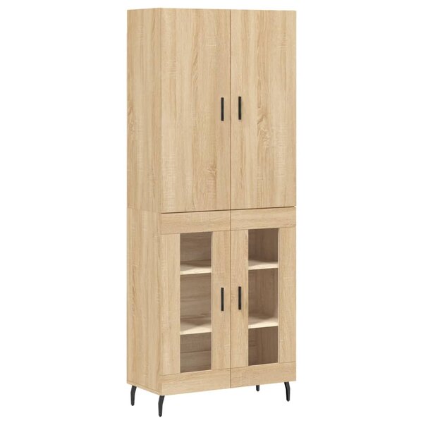 vidaXL Buffet haut Chêne sonoma 69 5x34x180 cm Bois d'ingénierie