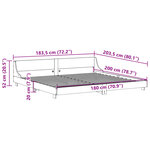 vidaXL Cadre de lit sans matelas cire marron 180x200cm bois pin massif