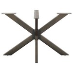 vidaXL Pied de table à manger en forme d'araignée  noir  120 x 68 x (72-73) cm  acier