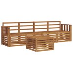 vidaXL Ensemble de canapés d'extérieur 5 pc Naturel