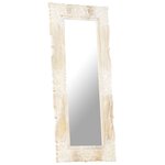 vidaXL Miroir Blanc 110x50 cm Bois de manguier massif