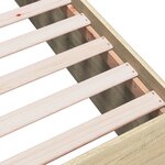 vidaXL Cadre de lit sans matelas chêne sonoma 135x190 cm