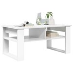 vidaXL Table basse Blanc 96 x 54 x 44 cm Bois d'ingénierie