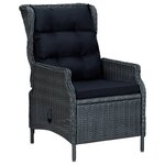 vidaXL Mobilier à dîner 9 Pièces avec coussins Résine tressée Gris foncé