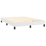 vidaXL Sommier à lattes de lit avec matelas et LED Blanc 140x190 cm
