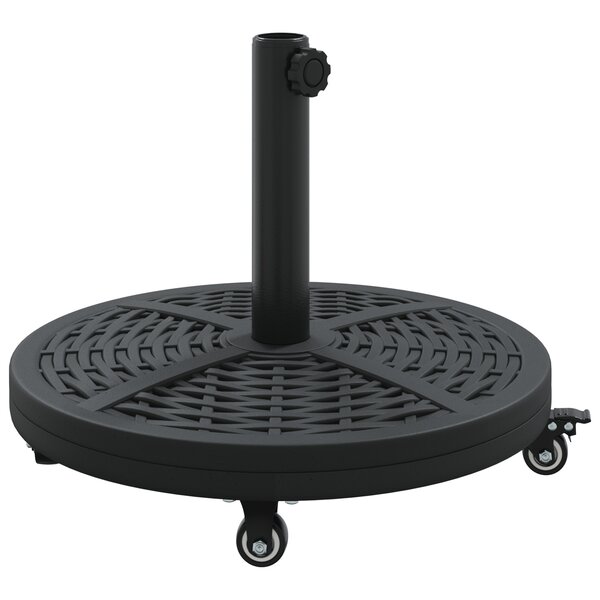 Base de Parasol vidaXL avec Roues pour Poteaux Ø38-48 mm 13 kg Rond