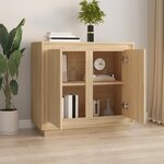 vidaXL Buffet chêne sonoma 80x34x75 cm bois d'ingénierie