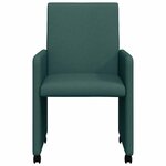 vidaXL Chaise de salle à manger 2 Pièces Vert foncé 57 x 66 x 94 cm tissu